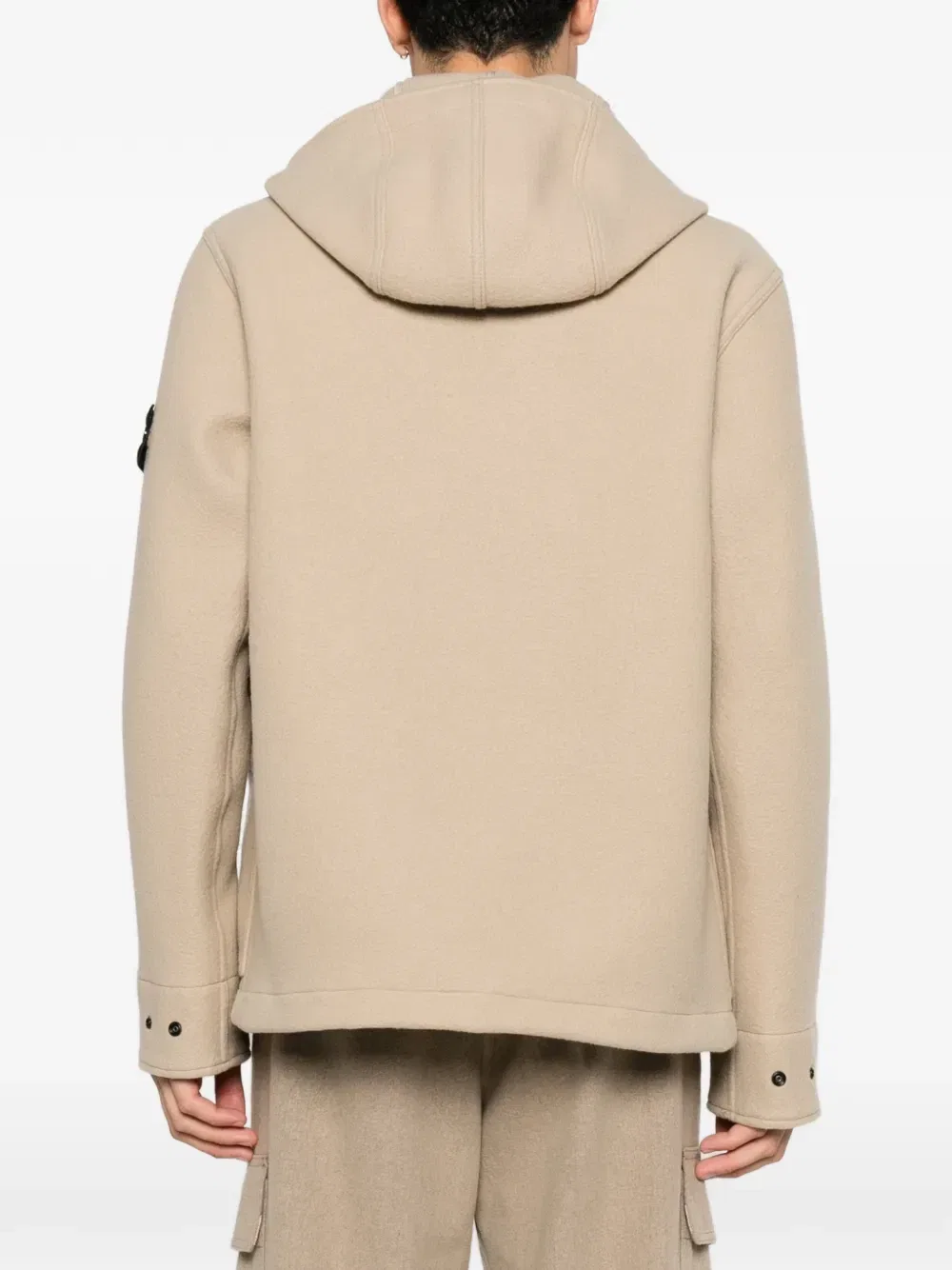 Куртка с капюшоном на застежке-тумблере Stone Island, бежевый — фото 4