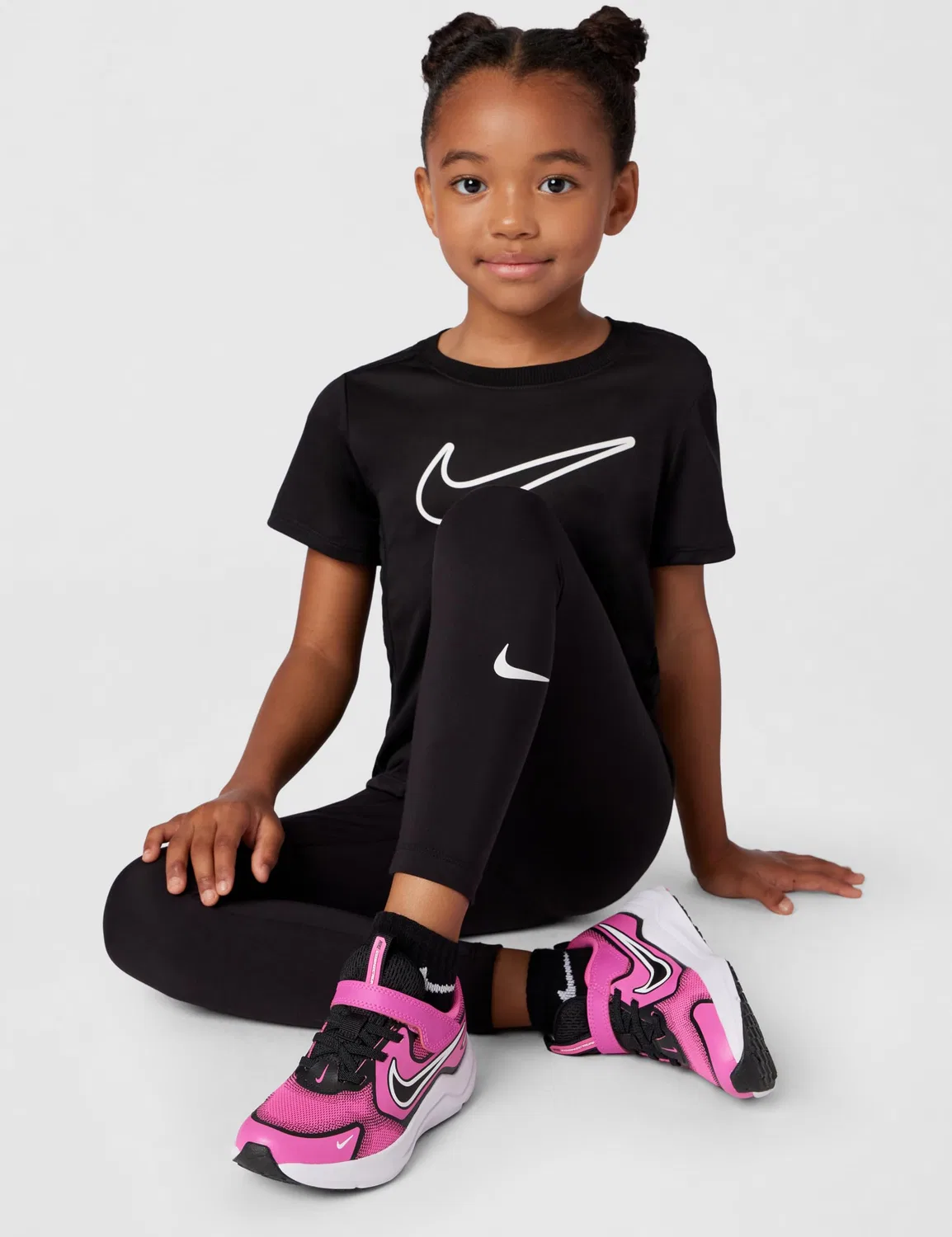 Детские кроссовки для мальчиков с принтом NIKE Mystic Fly NIKE, Laser Fuchsia White Black — фото 2