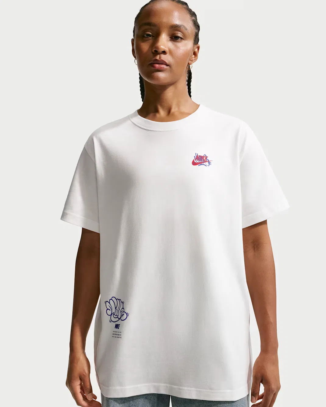 Женская футболка оверсайз Nike Sportswear Classic, Sail — фото 2