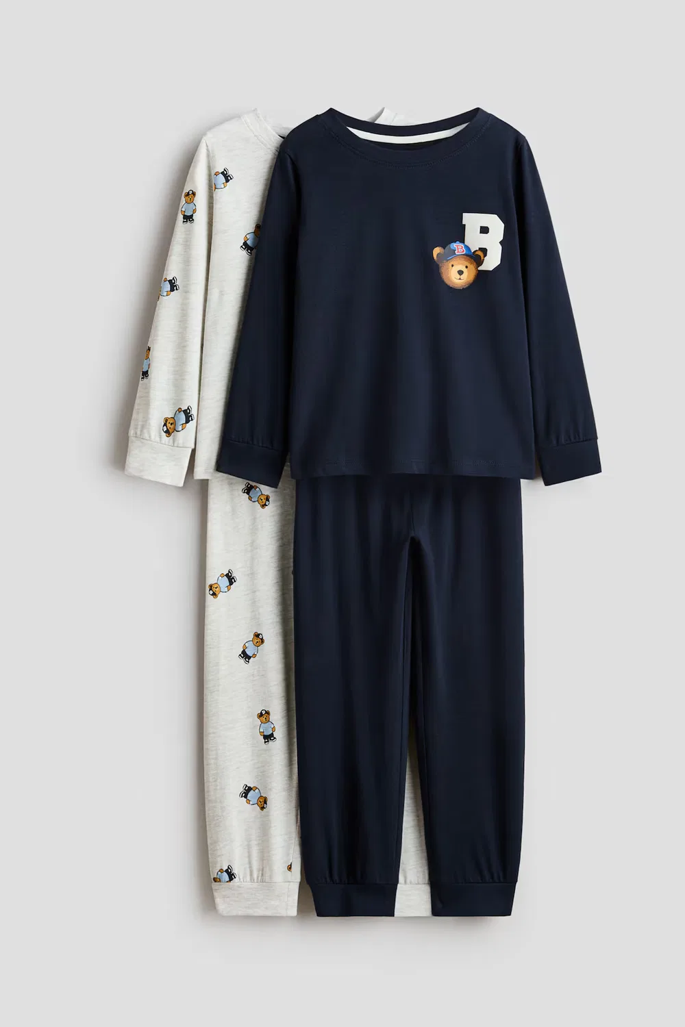 Комплект из 2 хлопковых пижам с принтом H&M, Marineblau/Teddybären