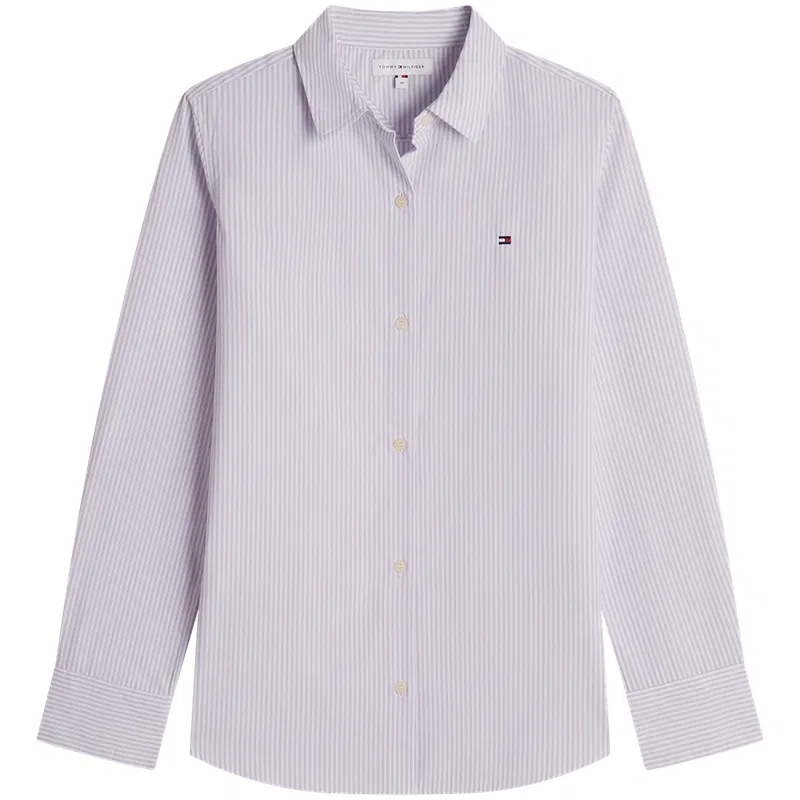Женская рубашка с лацканами Other, Tommy Hilfiger, Blue Navy Blue Stripes — фото 4