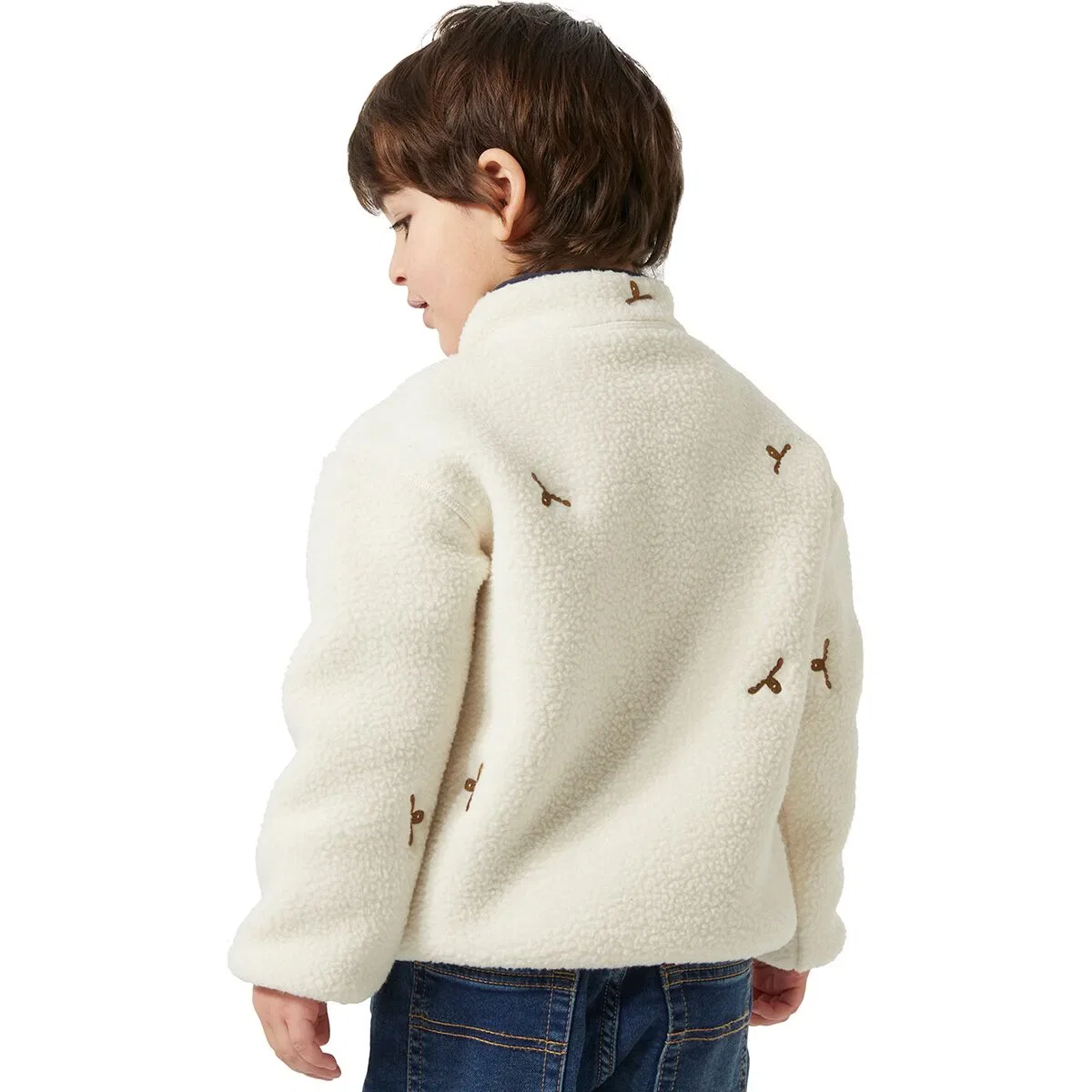 Детский свитер на пуговицах Frosty Pile Sweater Helly Hansen, Cream Little Moose Embroidery — фото 2