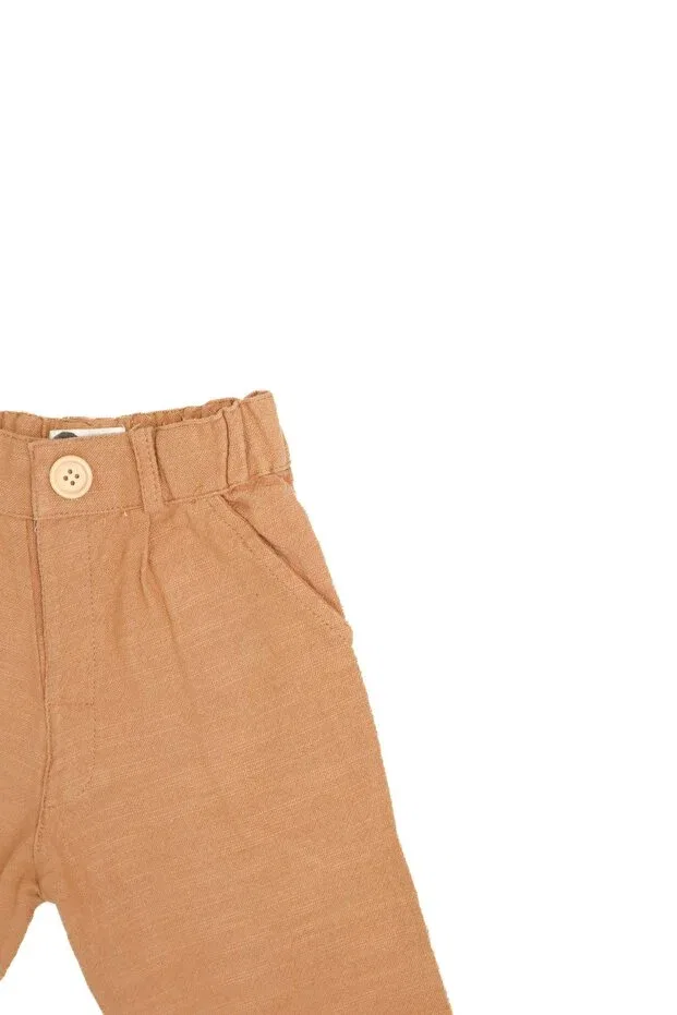 Детские шорты для девочек льняные Rg Kidsstore, Mink — фото 4