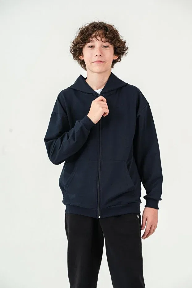 Детская куртка для девочек с капюшоном Mışıl Kids, Navy Blue