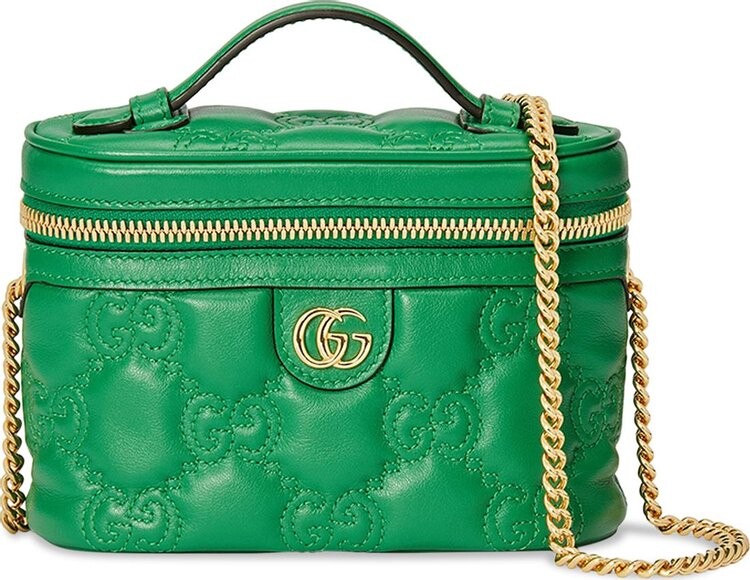 

Топ Gucci GG Matelassé Top Handle Mini Bag Green, зеленый