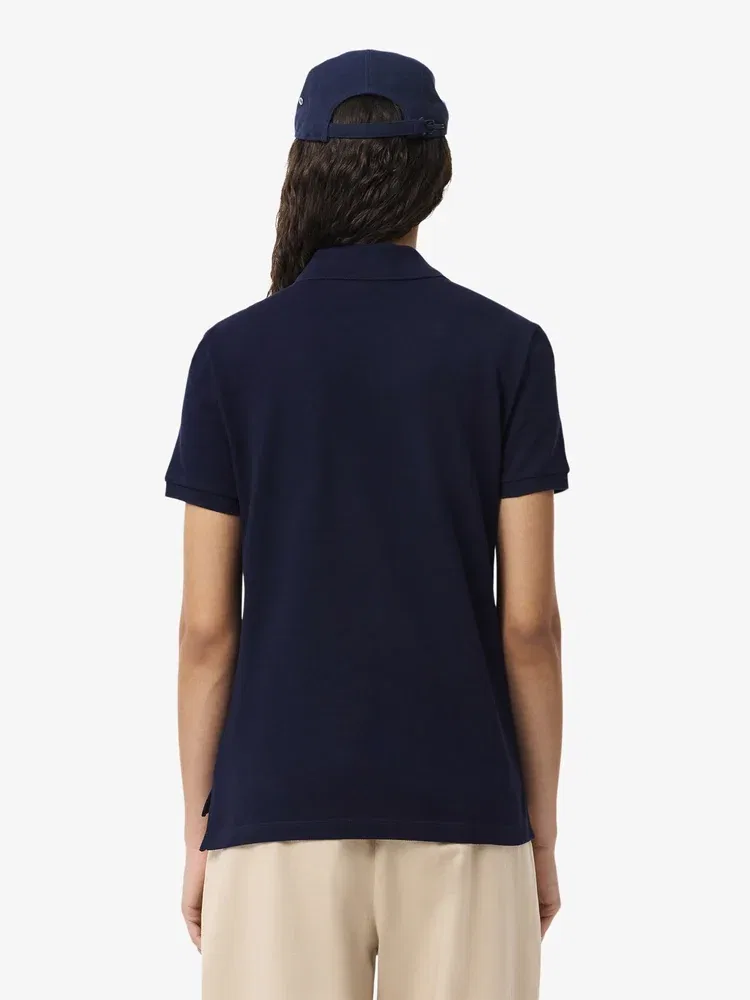Поло LACOSTE Navy, женское хлопковое — фото 3