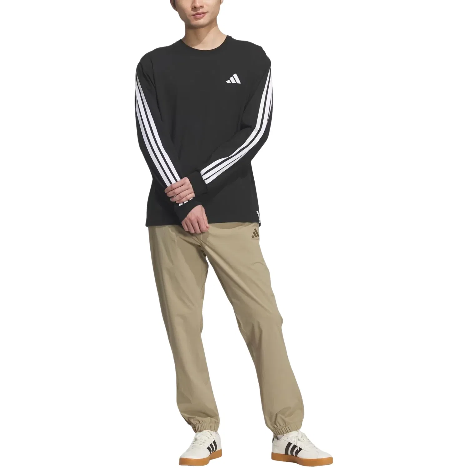 Мужская футболка Essential Floss T-Shirt Asia Sizing 'Black' adidas, черный — фото 3