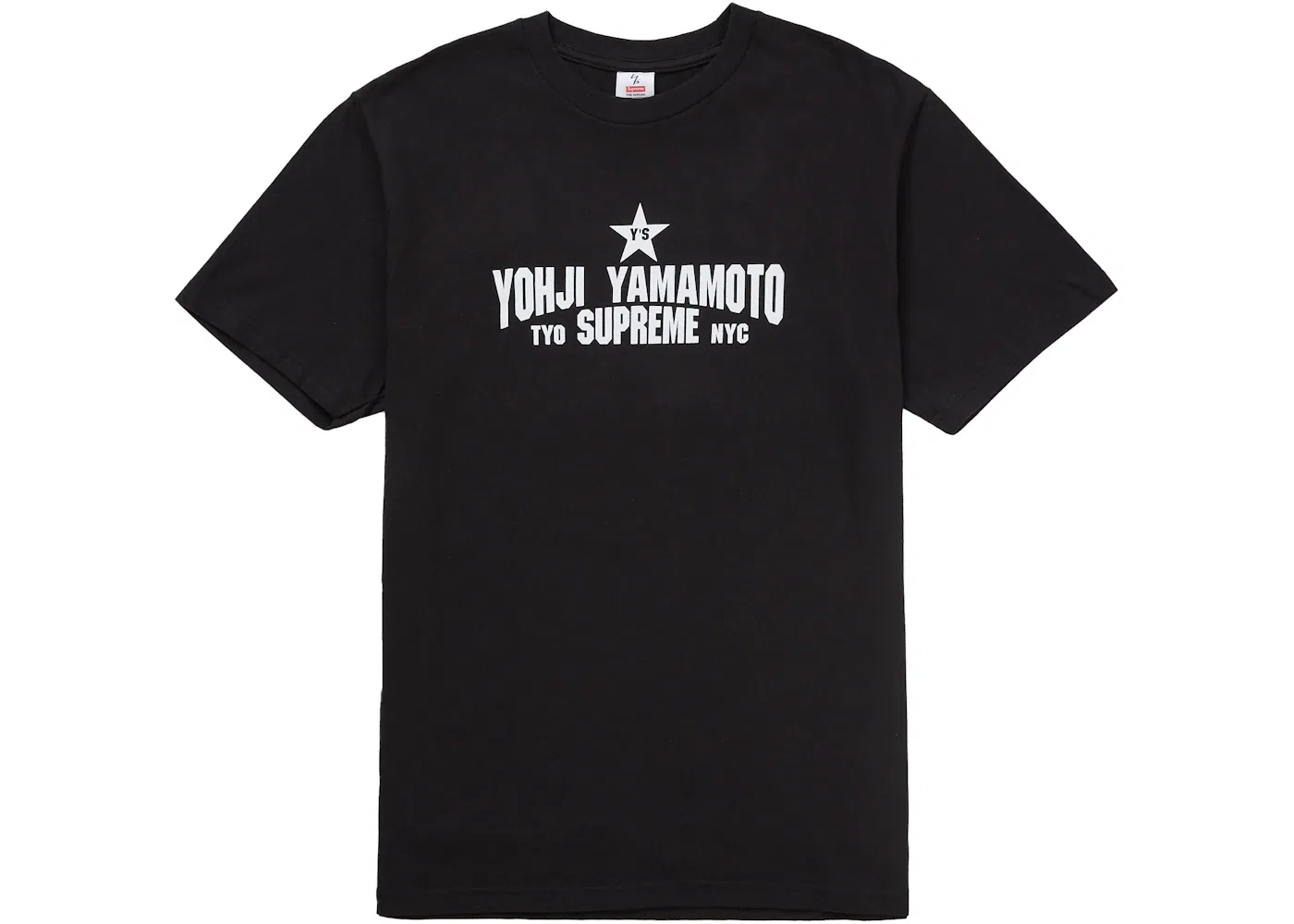 Мужская футболка с принтом Supreme Y's by Yohji Yamamoto Star Tee Supreme, Black