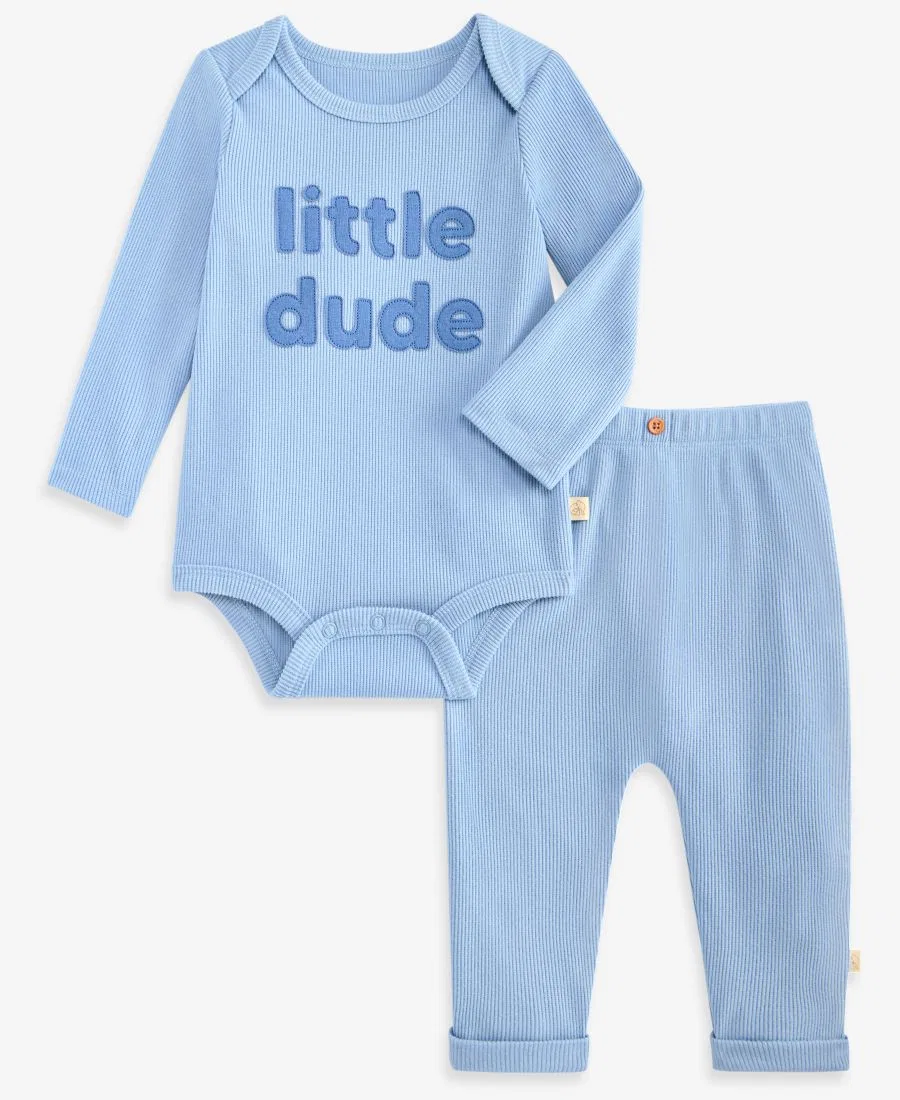 Комплект из боди и леггинсов Little Dude First Impressions, Teton Blue