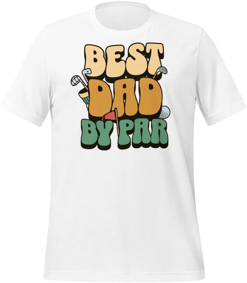 Мужская футболка с надписью Best Dad by Par 3001, White