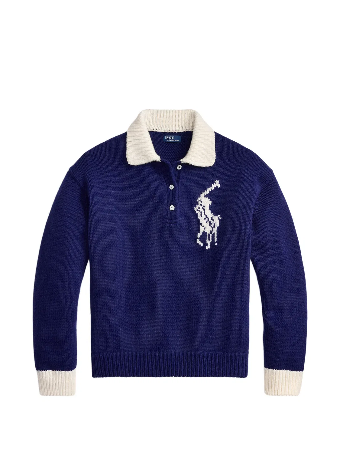 Polo Ralph Lauren Шерстяной свитер Big Pony синий