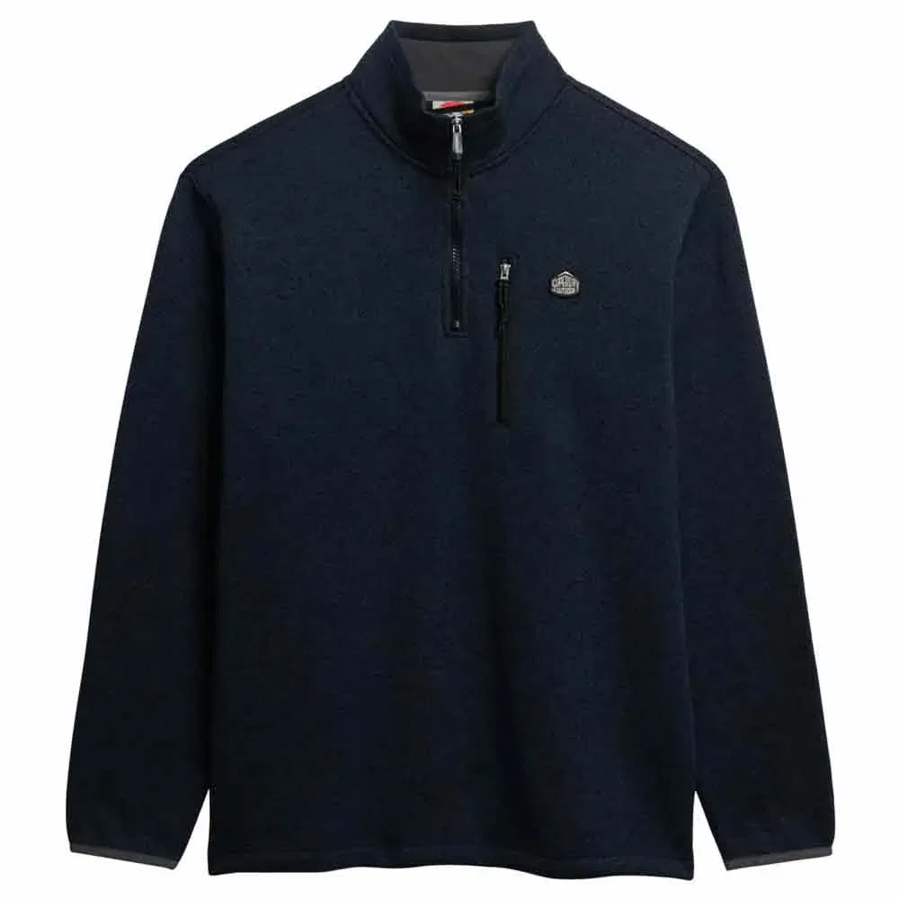 Свитшот с полузастежкой Storm Fleece Superdry, синий — фото 2