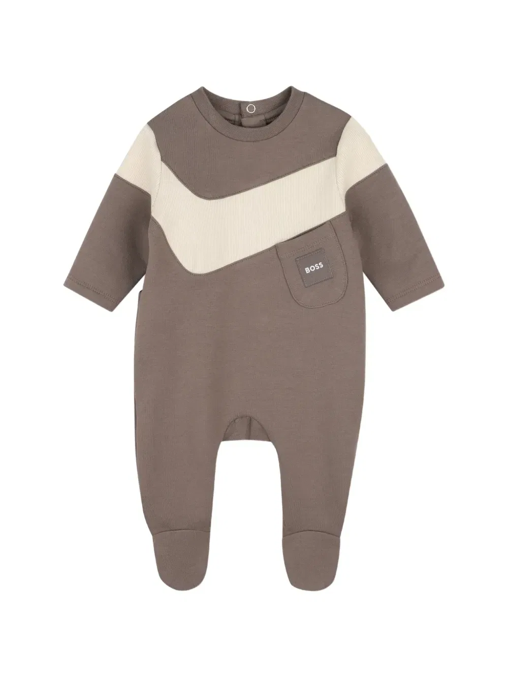 Пижама с нашивкой-логотипом Boss Kidswear, коричневый