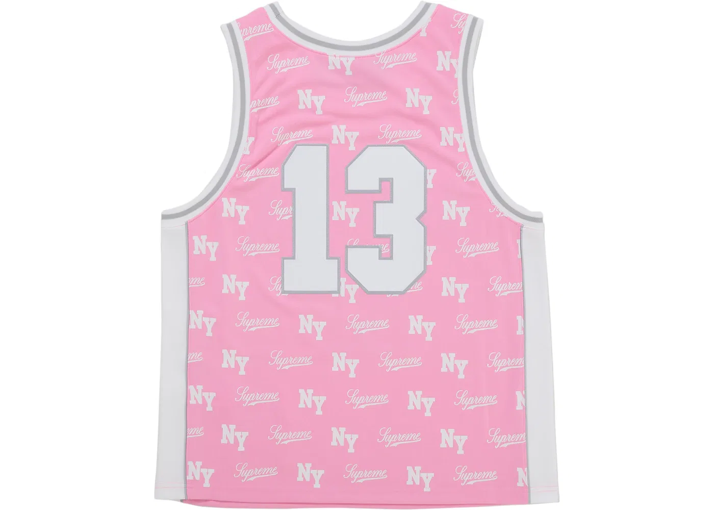 Мужская баскетбольная джерси Supreme Mitchell & Ness Monogram Basketball Jersey, Pink — фото 2