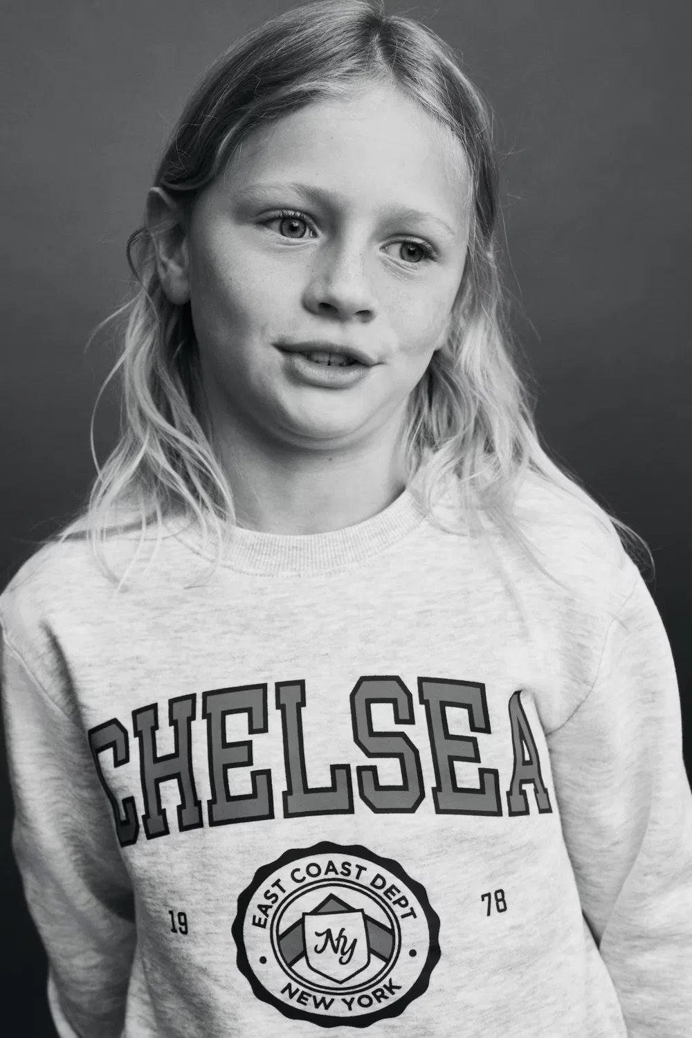 Толстовка с принтом и мягкой внутренней стороной H&M, Hellgraumeliert/Chelsea