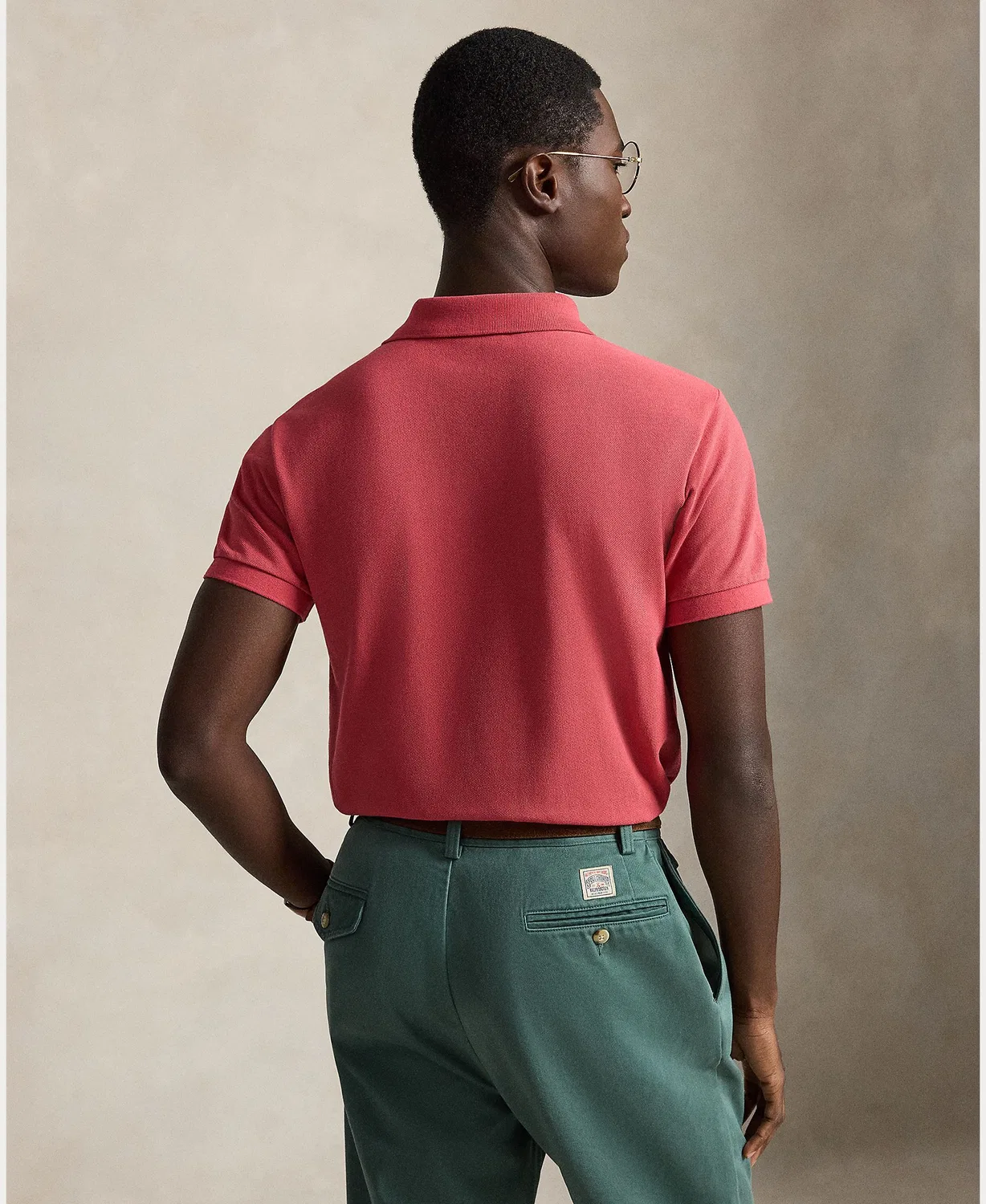 Поло с коротким рукавом, Polo Piqué Slim Fit Marrón Nuez Moscada, Polo Ralph Lauren, Rojo cereza — фото 2