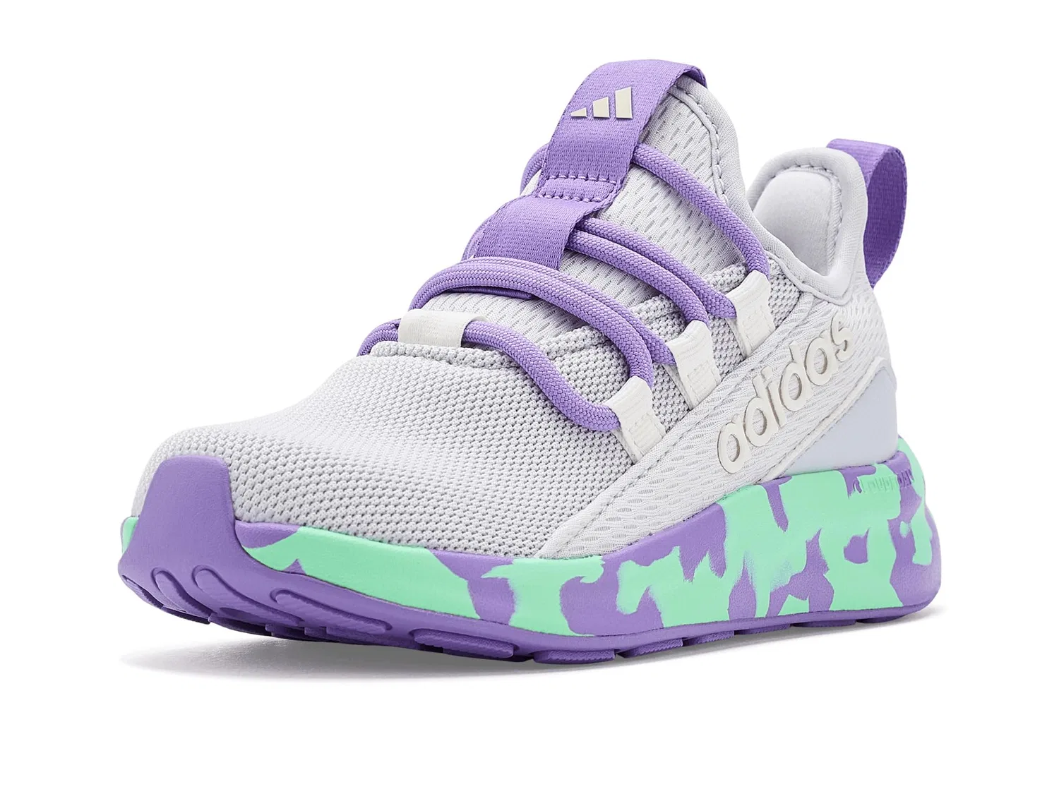 Кроссовки Lite Racer Adapt 8.0 (для маленьких и больших детей) Adidas Kids, Dash Grey/Violet Fusion/Pulse Mint — фото 2
