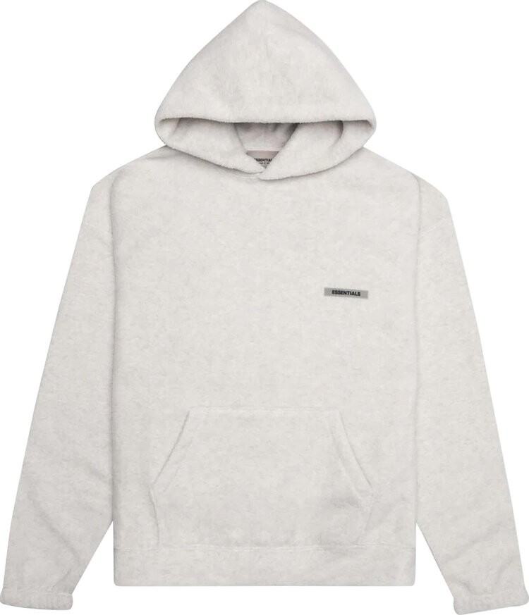 Худи Fear of God Essentials Polar Fleece Hoodie 'Oatmeal', серый — фото 2