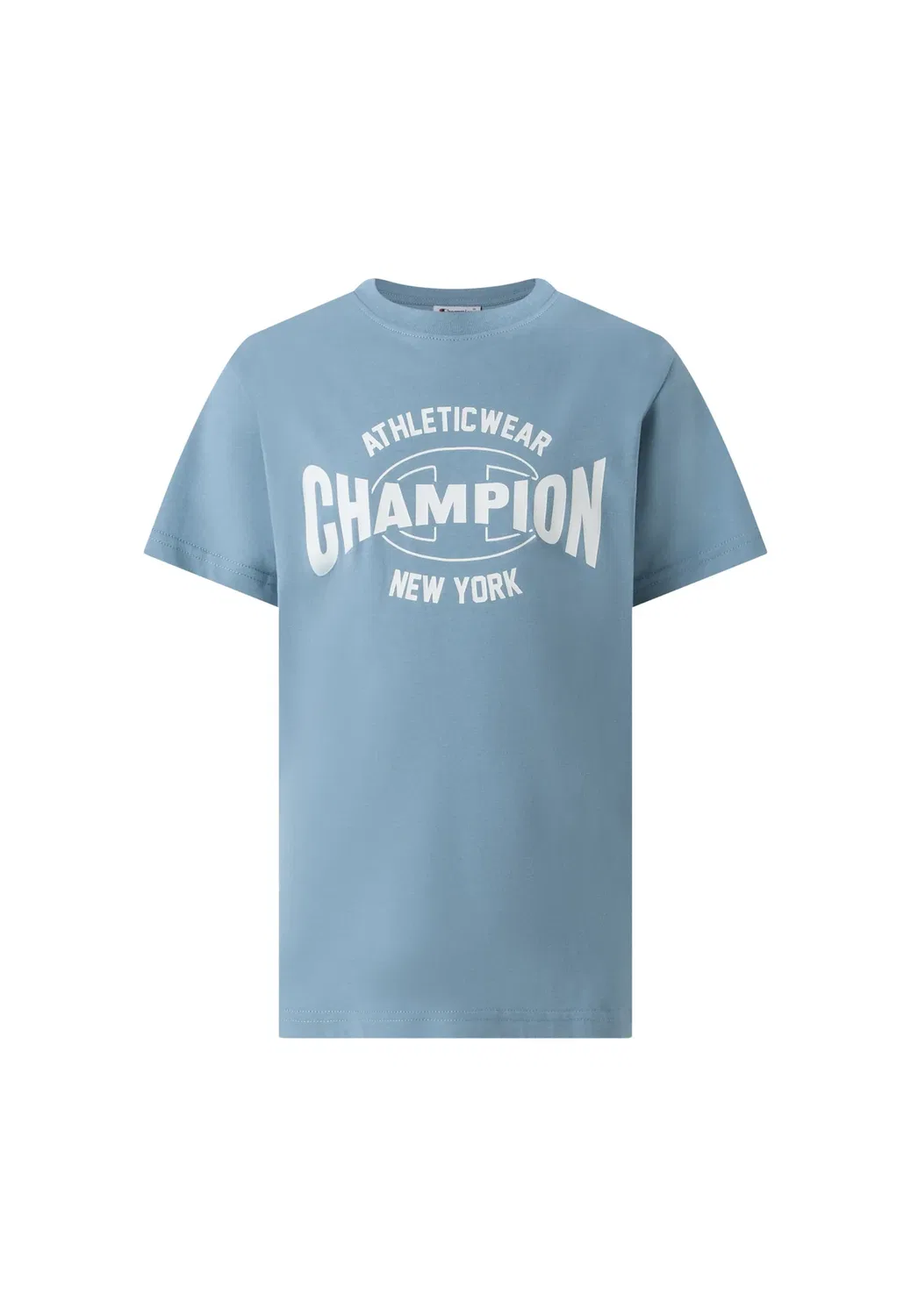 Стандартный крой - футболка с принтом Champion, Light Blue — фото 4