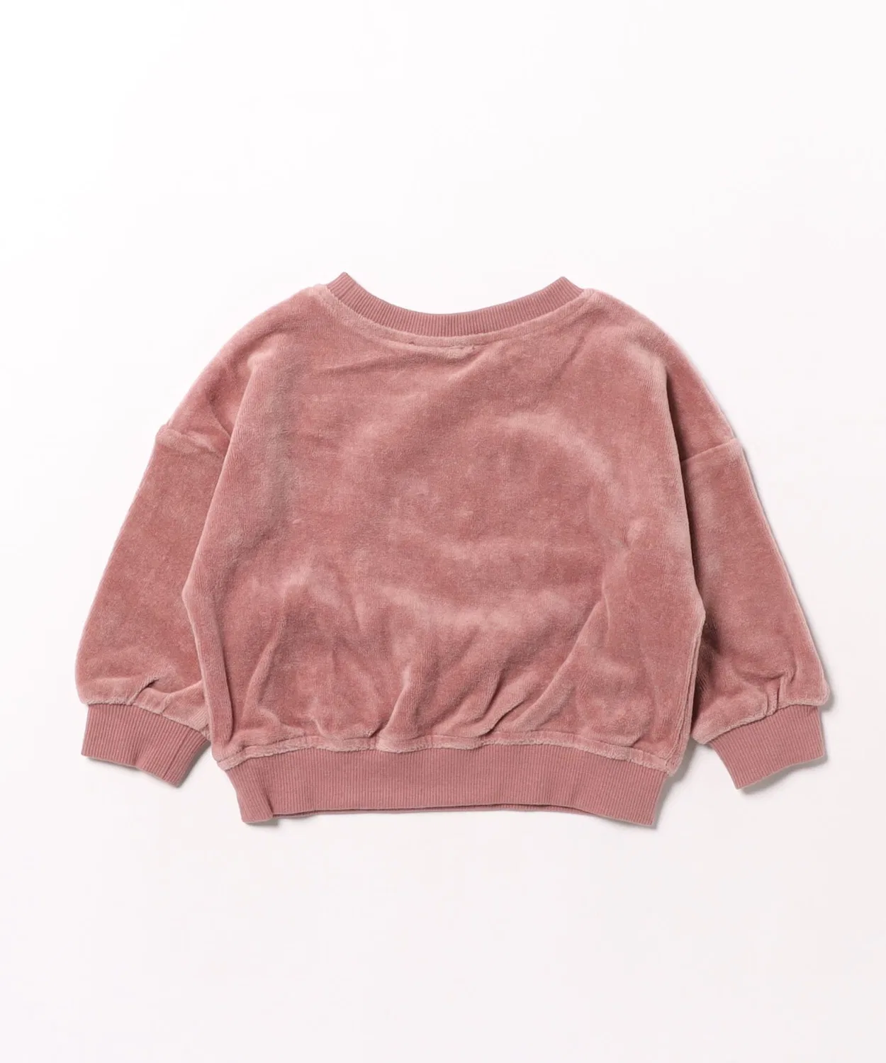 Детский свитшот из велюра с принтом VELOUR RELAXED SWEATSHIRT Quincy Mae, Fig — фото 2