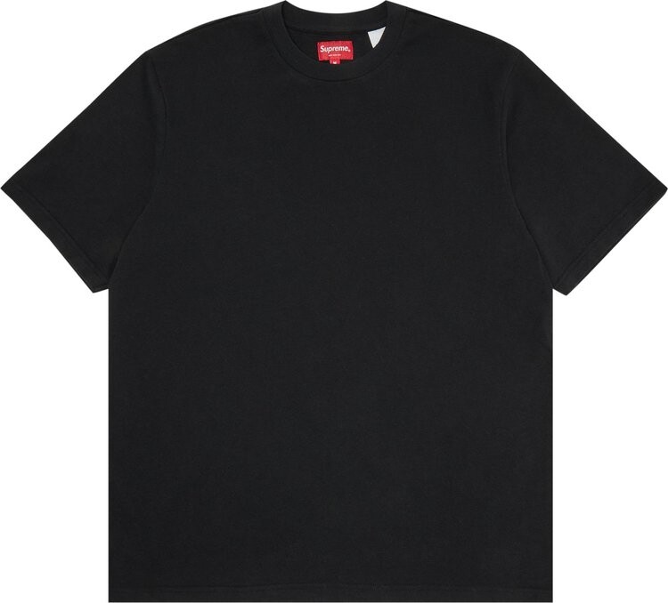 

Футболка Supreme Contrast Appliqué Short-Sleeve Top 'Black', черный