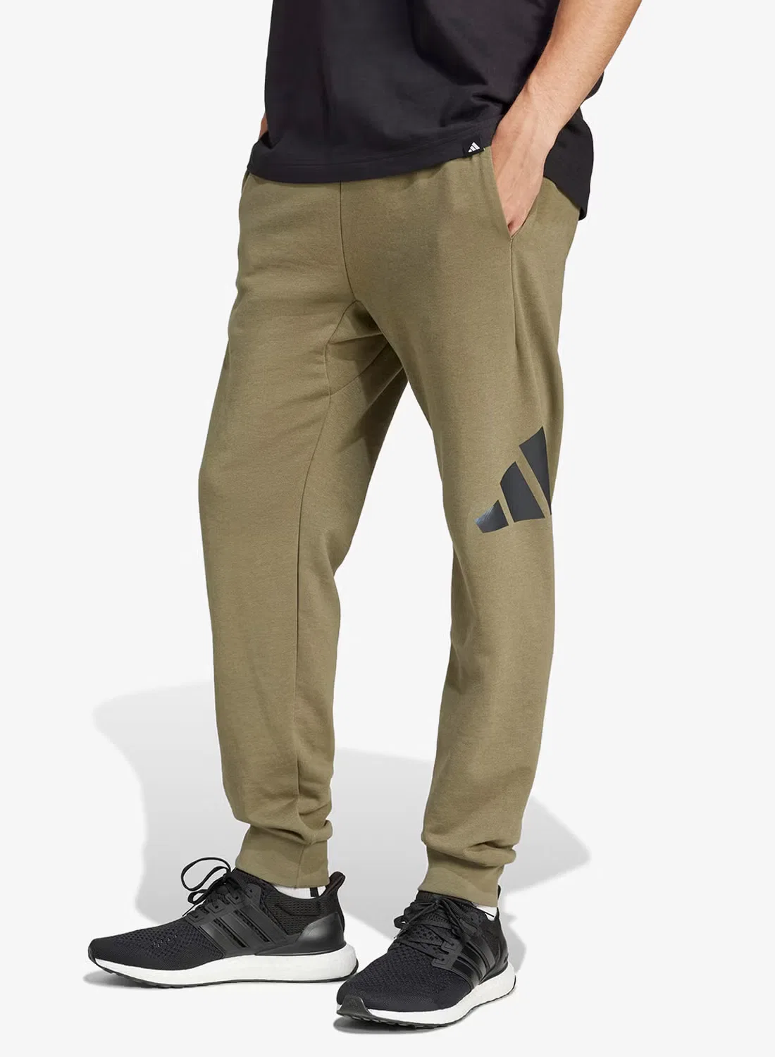 Джоггеры из футера с большим логотипом Big logo french terry joggers Adidas, черный
