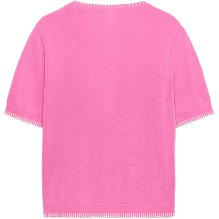Женский джемпер с круглым вырезом Neon Pink Red ZARA — фото 3