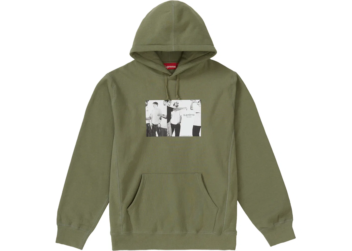 Мужской худи с капюшоном Supreme Hooded Sweatshirt, Light Olive