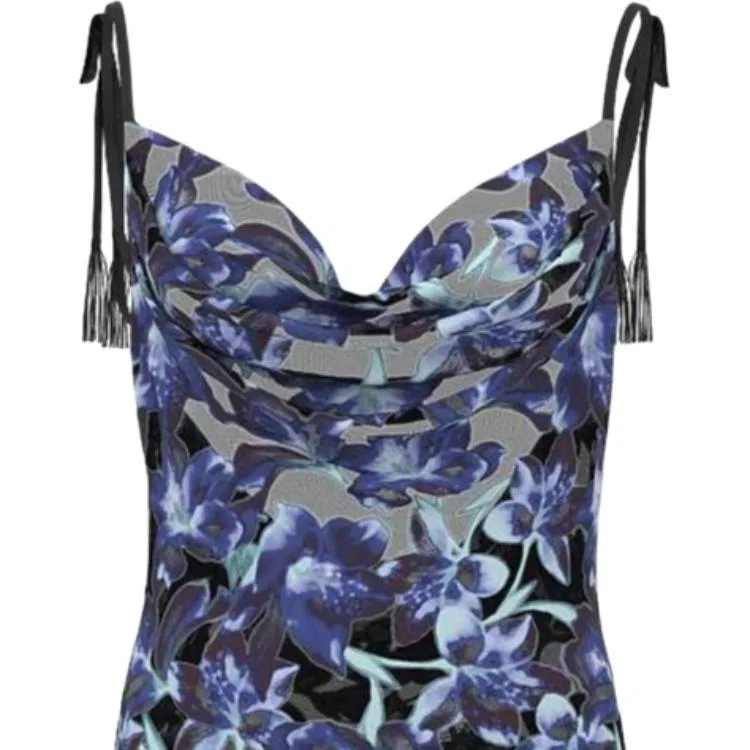 Женская ночная рубашка с принтом Victoria's Secret, Black Sole Floral Print — фото 3
