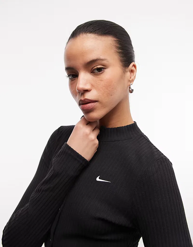 Вязаный кардиган Nike Chill, черный — фото 3