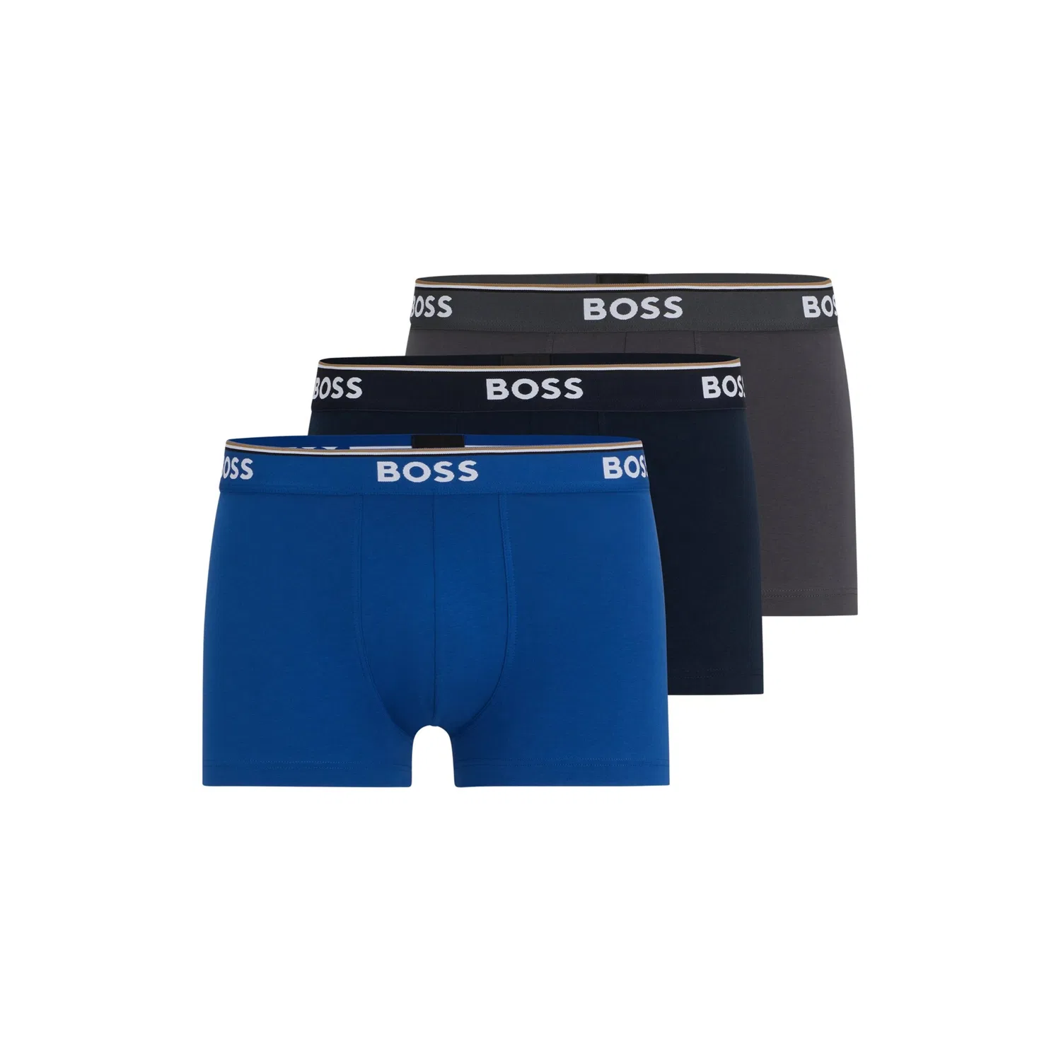Мужские трусы-слипы в упаковке 3 штуки BOSS, Open Blue