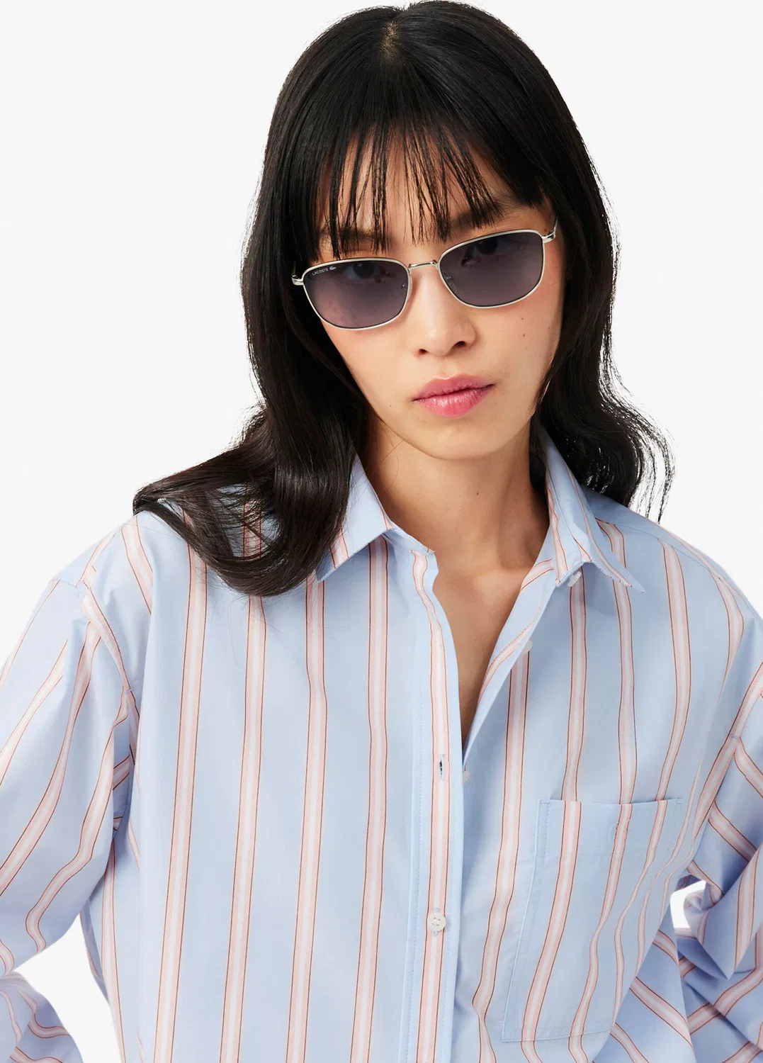 Рубашка Lacoste Mavi-48C Oversize Fit, Хлопковая — фото 3