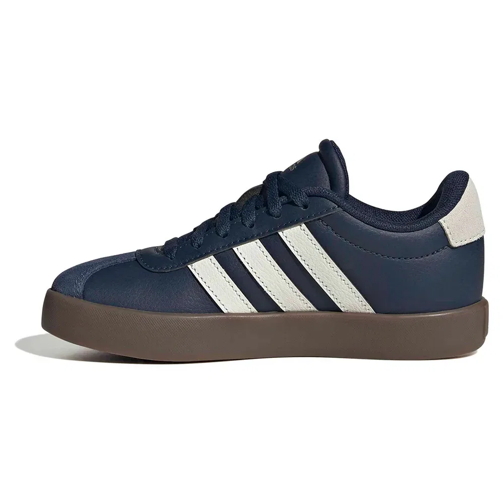 Детские кроссовки для девочек из замши VL Court 3.0 Adidas, Blue — фото 3