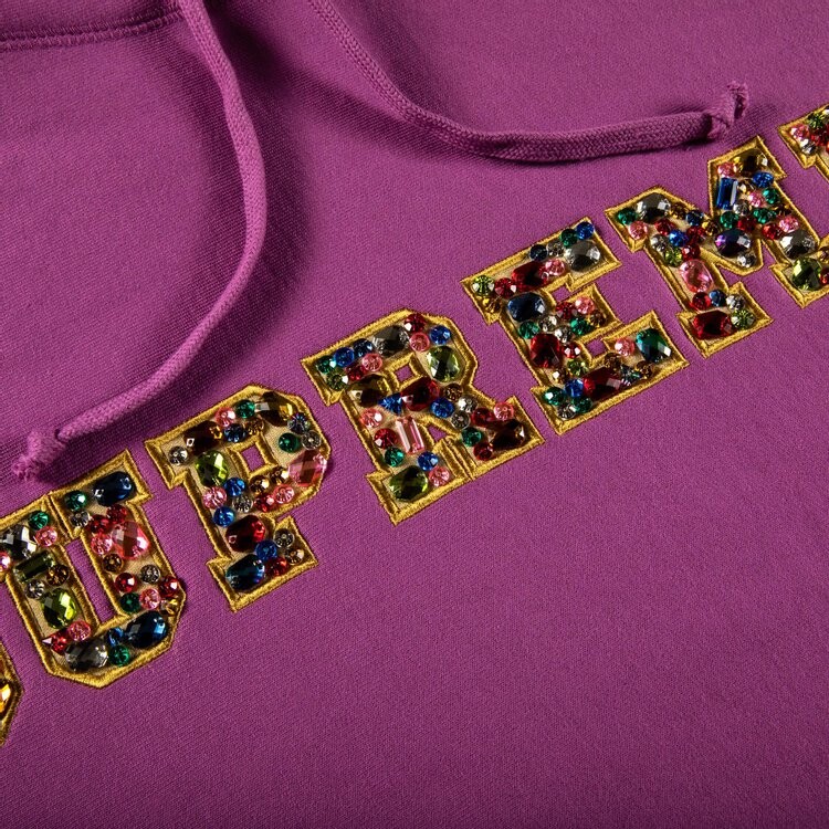 Толстовка Supreme Jewels Hooded Sweatshirt 'Bright Purple', фиолетовый — фото 3