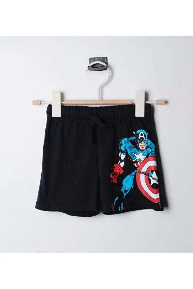 Детские шорты для мальчиков с принтом Marvel Character Pink Hippo Kids, Navy Blue