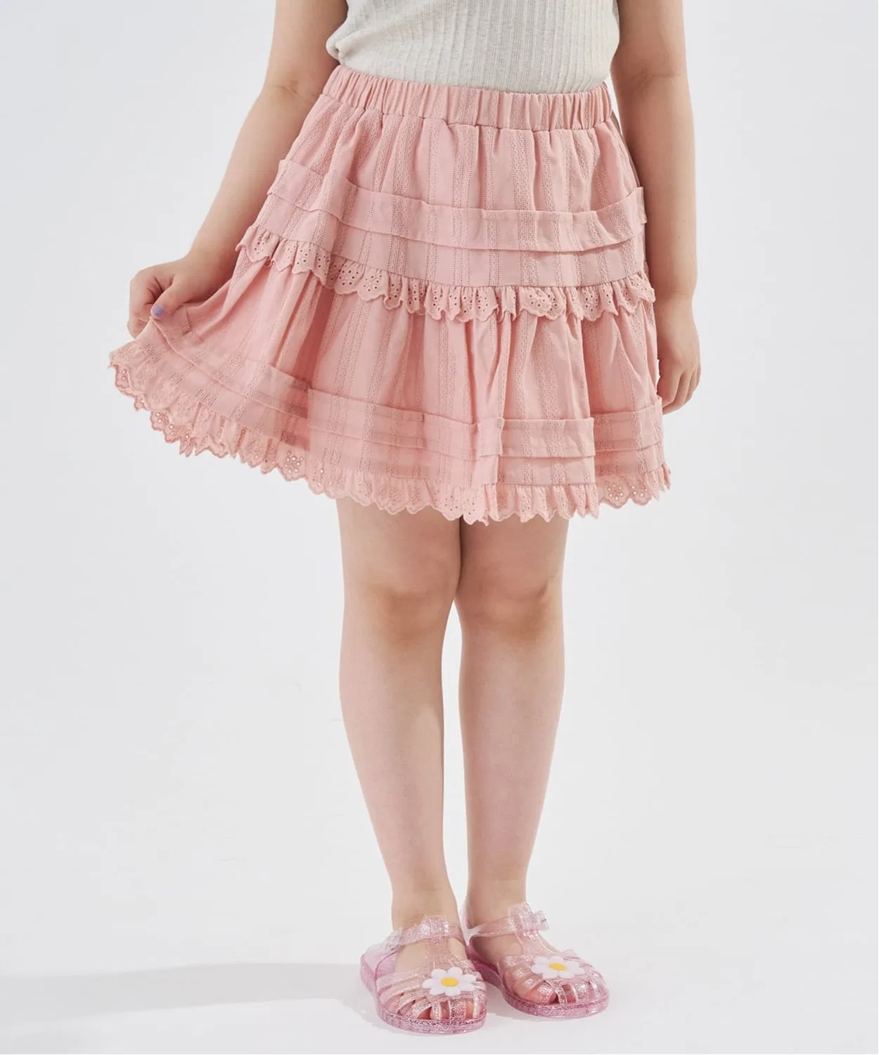 Детская юбка для девочек с воланами Lycee mine, Light Pink