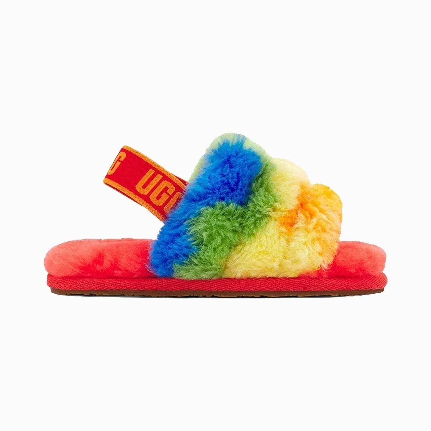 Детские сандалии-слайды UGG Fluff Yeah Cali Collage, мультиколор — фото 2