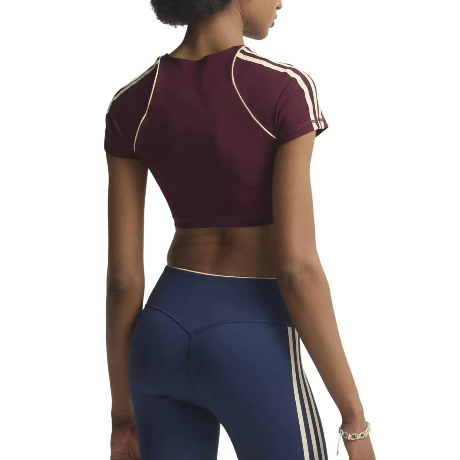Женская футболка Superstar Bra T-Shirt Adidas, цвет Burgundy — фото 3
