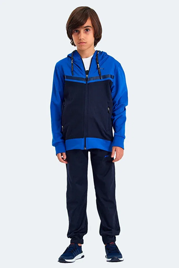 Детский спортивный комплект с принтом Slazenger, Navy Blue / Saks Blue