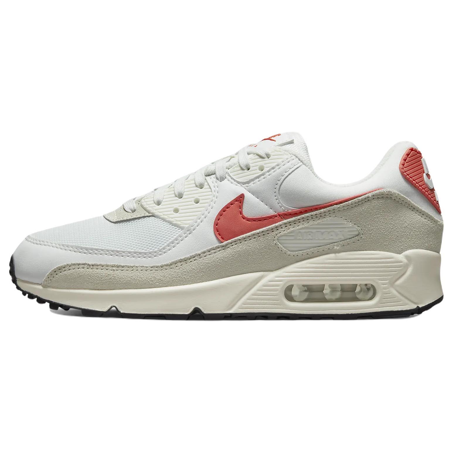 Кроссовки Nike Air Max 90, белый/бежевый/оранжевый - фото