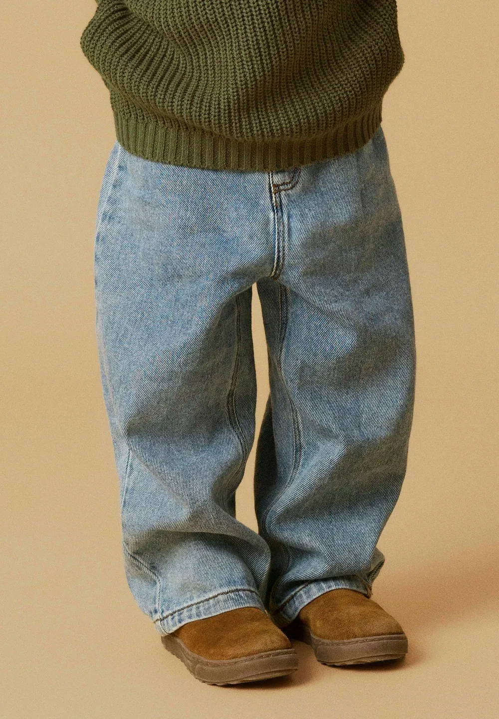 Джинсы с широкими штанинами - джинсы свободного кроя Lil' Atelier, Medium Blue Denim — фото 2