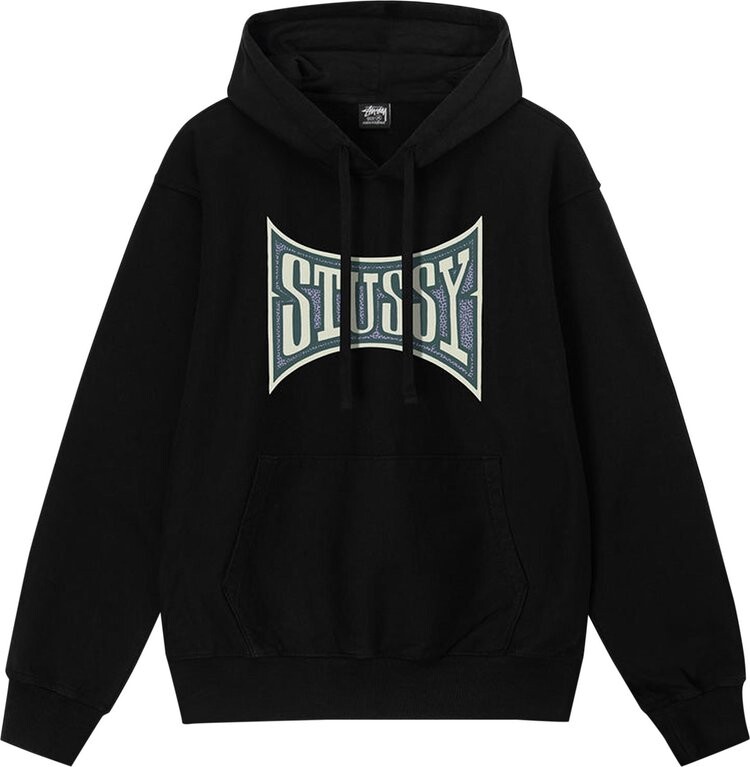 

Худи Stussy Champion Pigment Dyed Hoodie Black, синий