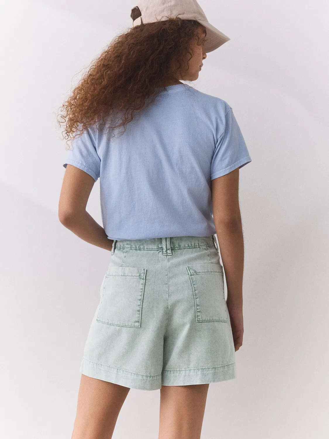 Шорты чинос из мягкого хлопка Next, Washed Green — фото 3
