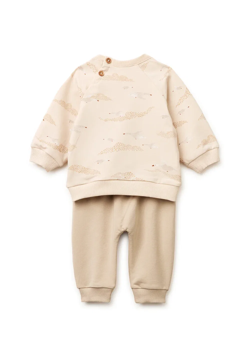 Комплект из эластичной толстовки и спортивных штанов (унисекс) United Colors Of Benetton, Beige — фото 2