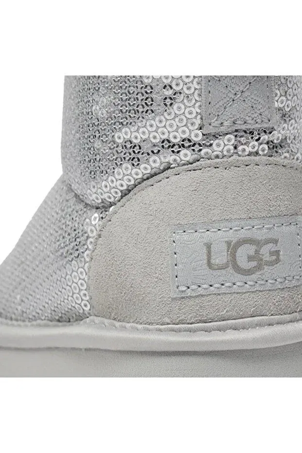 Детские ботинки для девочек с коротким каблуком Ugg, Silver — фото 4