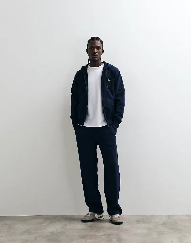 Спортивные брюки Lacoste свободного кроя с логотипом, темно-синие