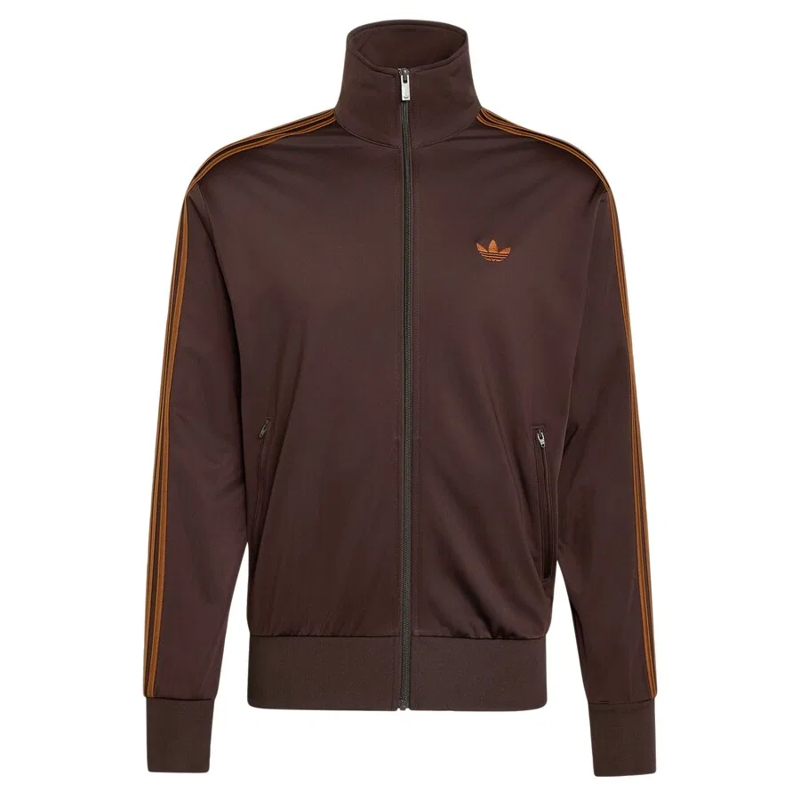 Худи на молнии ADIDAS ORIGINALS 'Firebird' в цвете Umbra, темно-коричневый