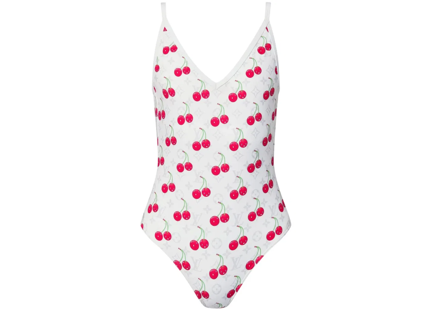 Женский купальник с принтом Louis Vuitton x Takashi Murakami Cherry Swimsuit, White