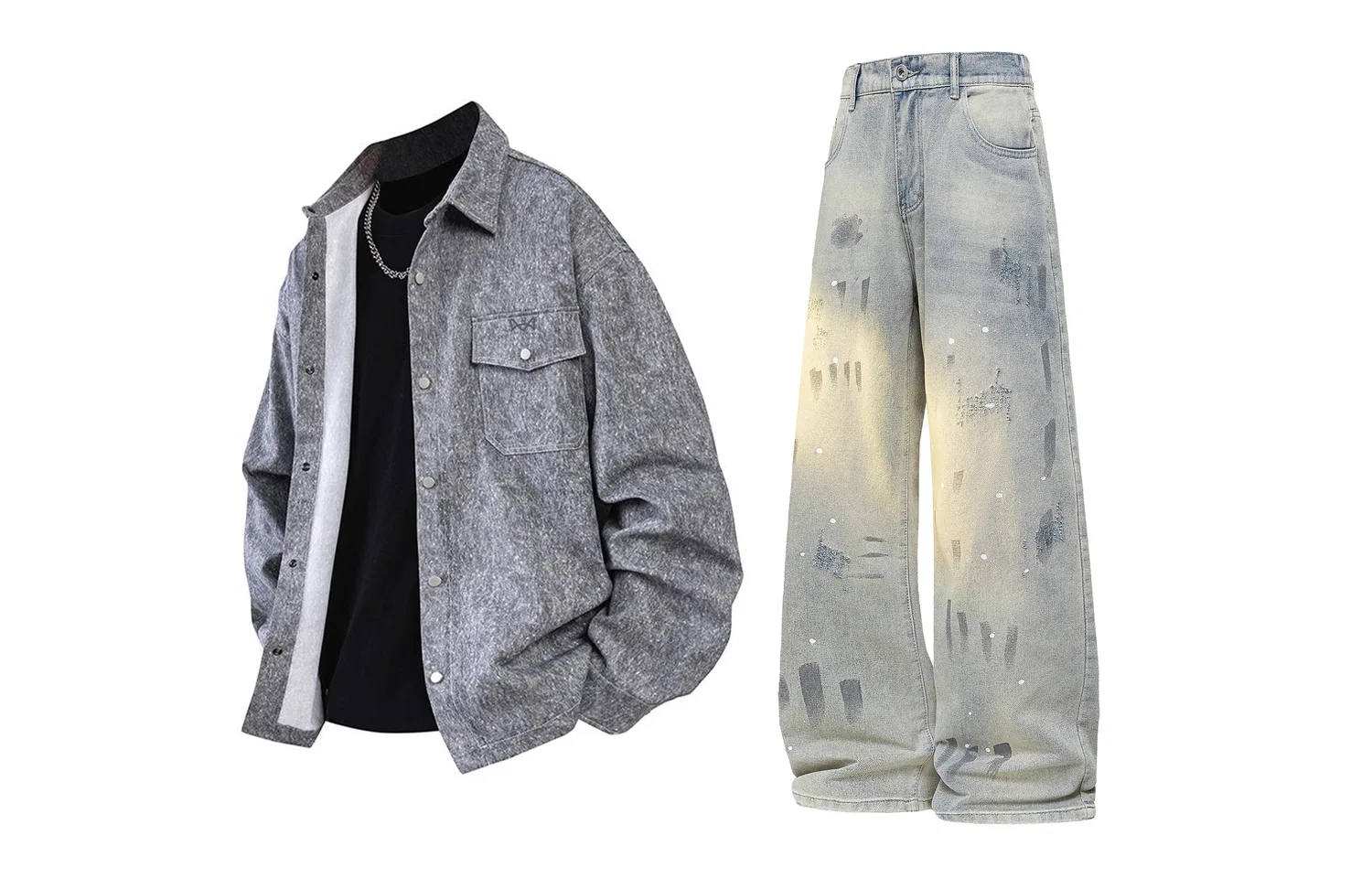 Детский спортивный комплект из 2 предметов Black Gray Summer Style MIIOW