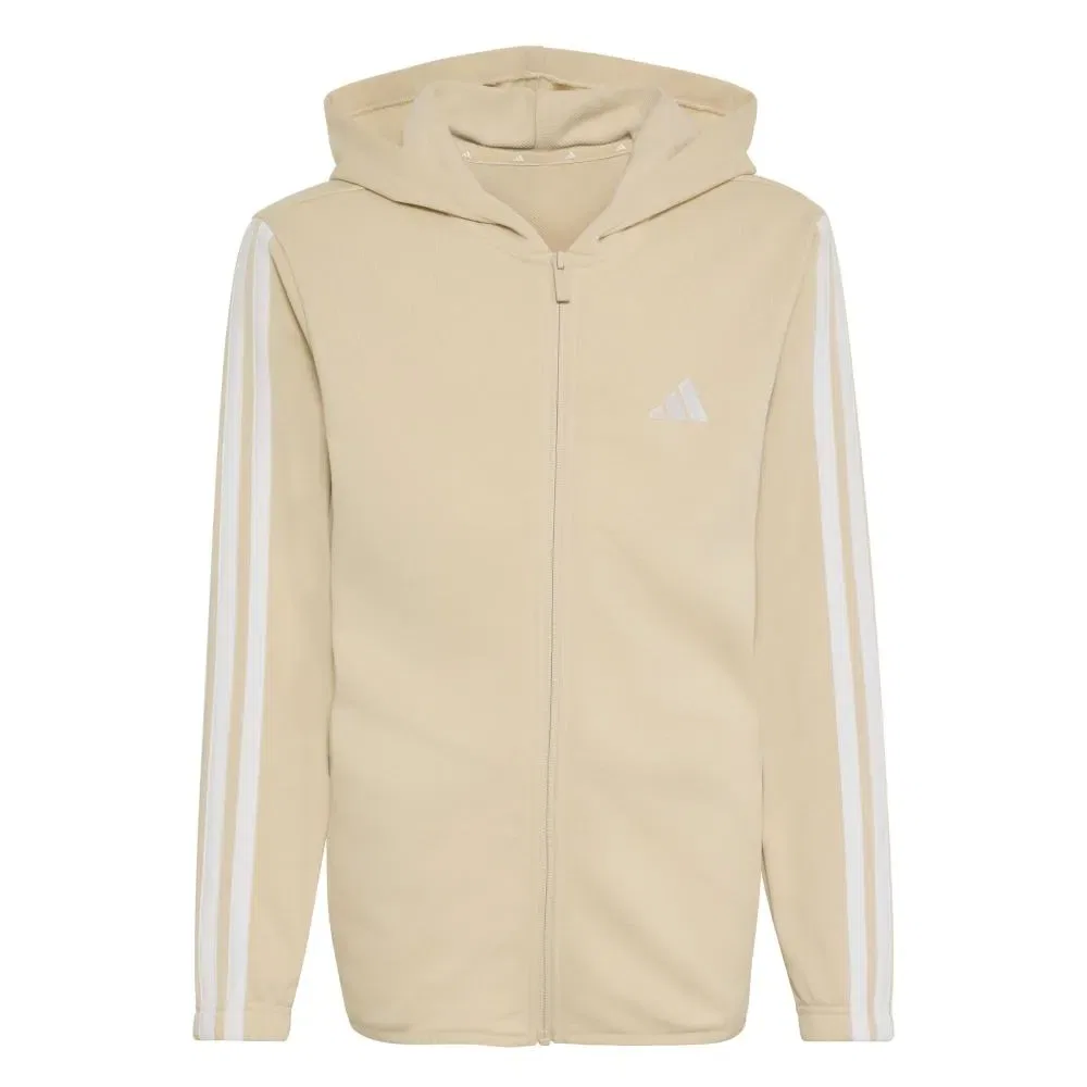 Детский спортивный костюм с капюшоном Essentials 3 Stripes French Terry Adidas, Beige — фото 3